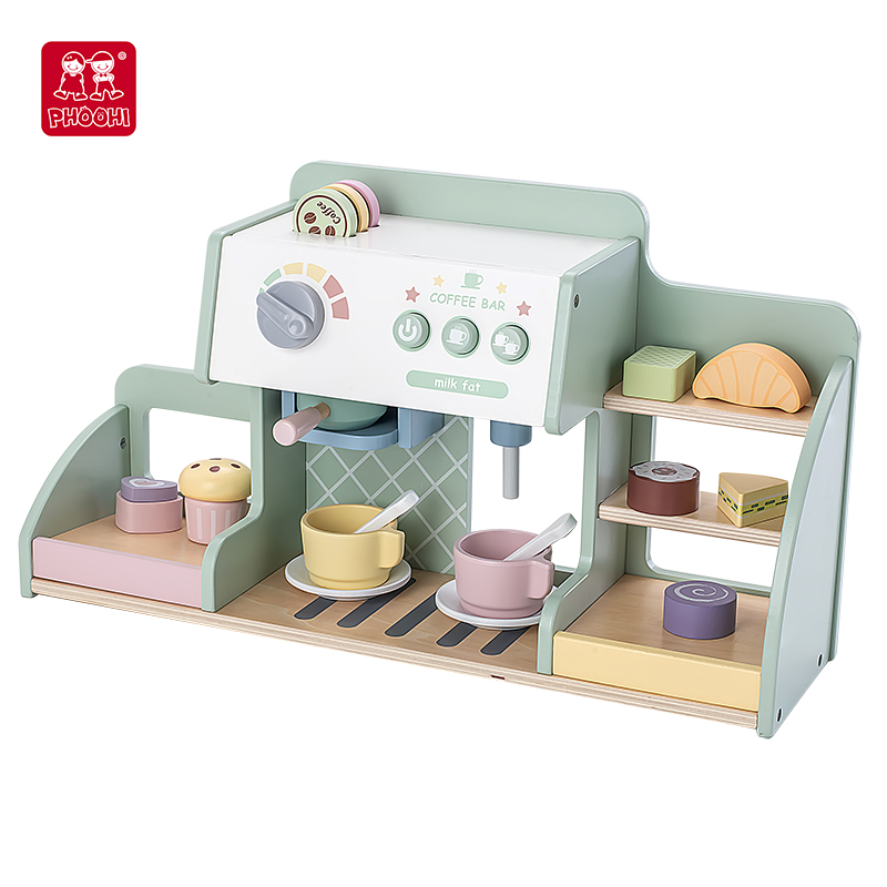 Wooden coffee machine toy